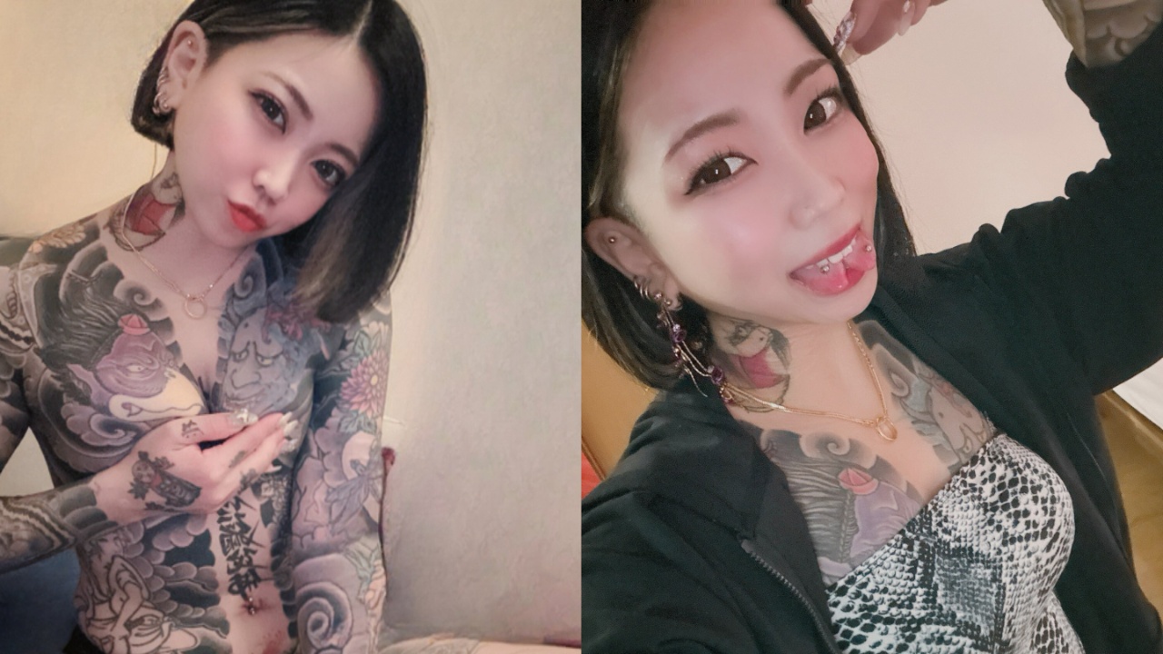 全身刺青、蛇舌加穿环!新人AV女优结城雫冲击出道,一反外貌的抖M属性觉醒